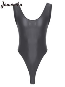 Maillots de bain Hommes Sexy Brillant Brillant Dos Nu Body High Cut Justaucorps Onepiece Maillot De Bain Maillots De Bain Plus La Taille Yoga Sports Fitness Natation 230320