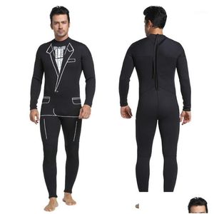 Maillot de bain Mens Tuxedo Wetsuit Style Formel Noir M Néoprène Costume Cravate Surf Surf Plongée Plongée Costume1 Drop Livraison Sports En Plein Air Dhlw4