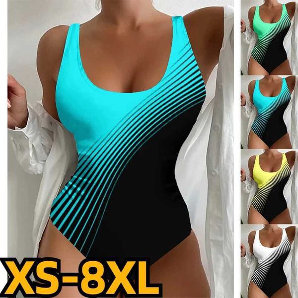 Ropa de baño Nuevo traje de baño deportivo para mujer de cintura alta Trajes de baño Monokini de una pieza Traje de baño Traje de baño de cintura alta para bustos grandes Trajes de baño con correa 240229