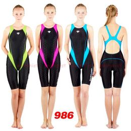 Zwemkleding NWT HXBY 986 Dames Meisjes Training Competitie Racen Professionele badkleding KNESKIN Zwemkleding Scale Fish Tupot Alle maten Nieuwe watersporten 240311