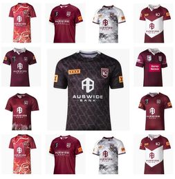 Zwemkleding Qld marrons Inheemse 2023 2024 Rugby Jersey Australië Australië Queensland State of Origin NSW Blues Home Training Shirt