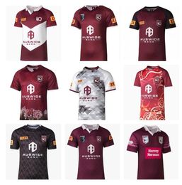 Swim Wear Qld Maroons Indigenous 2024 Rugby Jersey Australie Queensland State of Origin NSW Blues Home Training Shirt