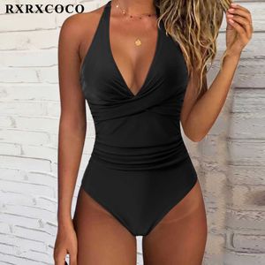 RXRXCOCO Badpak Vrouw 2023 Eendelig Badpak Badmode Voor Vrouwen Solid Push Up Dames Badpak Beachwear Fa Body HKD230628