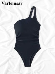 Maillot de bain S.XL 5 couleurs une épaule haute jambes maillot de bain une pièce femme rembourré maillot de bain léopard V5359 sports aquatiques 240311