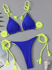 Swim Wear Triang String Bikini 2023 vrouwen sexy Braziliaanse zwempak stropdas zijkant string Swimwear fa baden zwempak zomer strandkleding aa230529