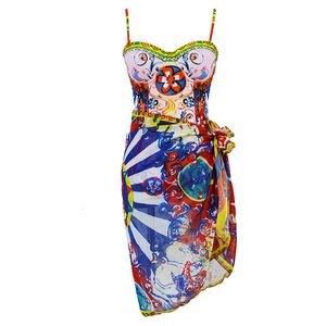 Zwemkleding Dames Push Up Beugelbadpak Met Sarong Badmode Cover Ups Monokini Mujer Zwempak Zomerbodysuit 230325