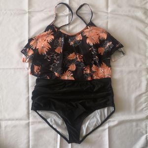 Maillot de bain femmes Sexy haut de bikini à volants avec taille haute short solide qualité Tankini ensemble 8 couleurs ajoutées 2023 vente 230418