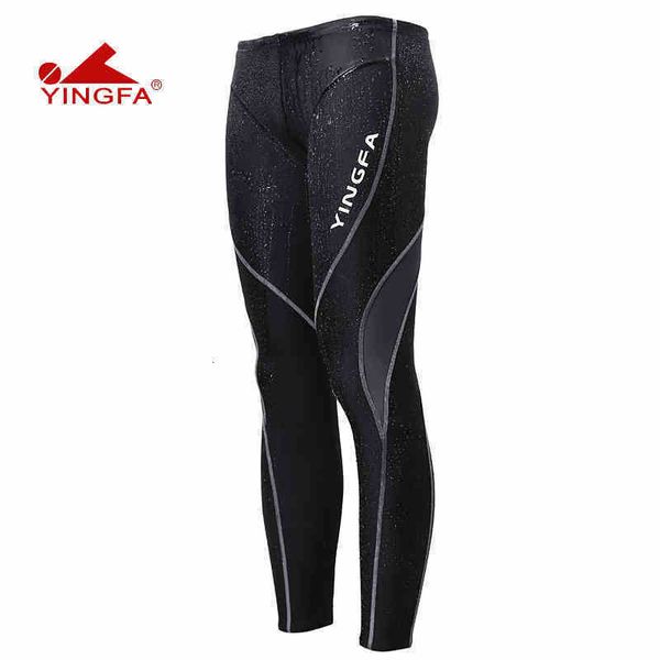 Maillot de bain Yingfa Sharkskin Racing Training Maillots de bain Full Leg Swim Pants Collants résistant au chlore formation hommes longs maillots de bain 230621