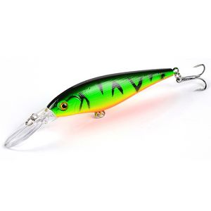 Minner Lure 115 mm 10,5 g avec crochet triple 10 couleurs Louures de natation flottantes Crankbaitts Fishing Lere pour la basse Walleye Carp Tackle Fishing Poux de pêche