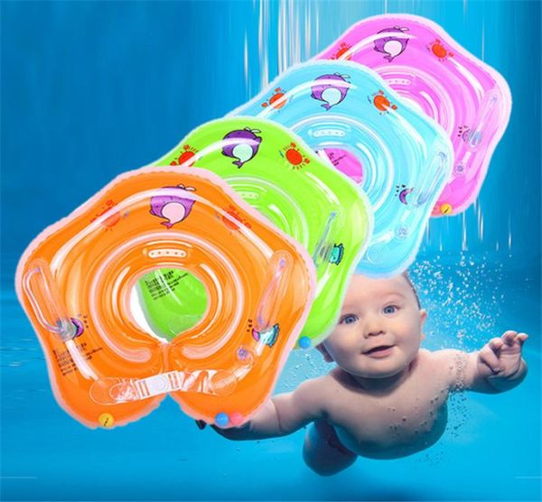 Accessoires de piscines pour bébés, anneau gonflable pour bébé, roues gonflables pour nouveau-nés, cercle de bain, flotteur de cou de sécurité DLH9043081