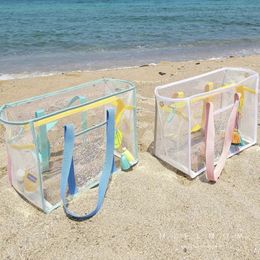 Sac de natation plage transparent transparent voyage à grande capacité de grande capacité maman shopping portable de rangement de rangement sacs 240416