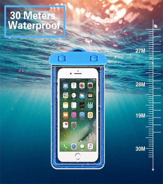 Bolsa de natación Teléfono móvil Bag universal impermeable Case de bolsas secas para el teléfono Sports Beach Pool Skiing 8 Inc6253716