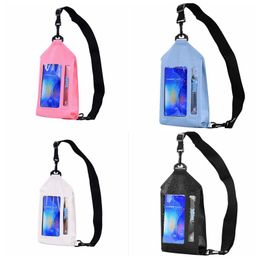 Zwemtassen Waterdichte hoes voor mobiele telefoon Touchscreen Transparant PVC Onderwater touchscreen Outdoor Dry Bags
