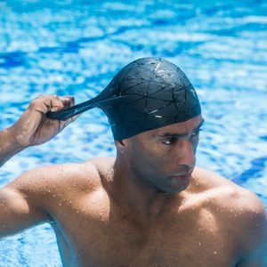 Gorros de natación 3D Elástico Profesional Gel de sílice Gorro de natación Impermeable Protección para los oídos Adultos Hombres Mujeres Pelo largo Sombrero de natación Cubierta Hueso del oído Piscina 230411