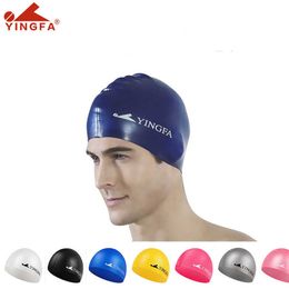 Zwemkappen oorbeveiliging Zwemkap Siliconen Waterdicht 3D Elastic voor mannen Vrouwen lang haar Zwemmen Hoed volwassen Yingfa Swim Caps P230418