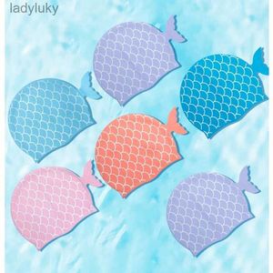 Bonnets de natation Forme de poisson dessin animé enfant bonnet de bain Silicone antidérapant imperméable chapeau de natation accessoires de piscine garçons filles enfants équipement de natation L240125