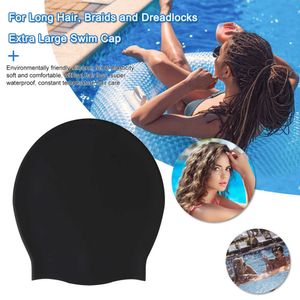 Zwemkappen Siliconen Duiken Kap Kap Elastisch zwemduikhoed Ooor Haarbescherming Waterdichte vaste kleur Volwassenen Men Vrouwen Pool Party Accessoire P230418