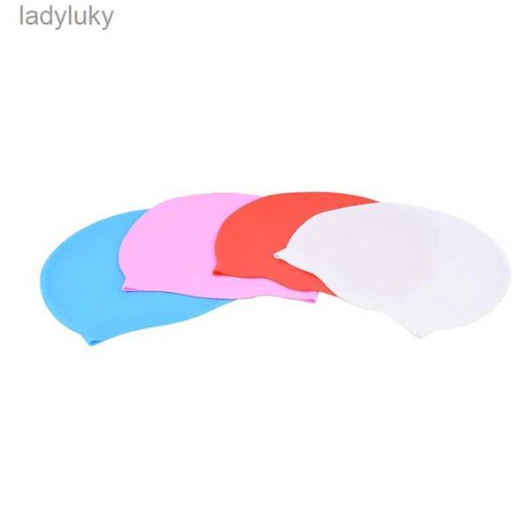 Bonnets de natation Bonnets de bain Protection auditive adulte enfant Silicone piscine Latex chapeaux Sute bonnet de bain pour fille accessoires de plongée L240125