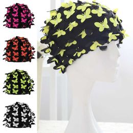 Badmutsen Zwemmen Vrouwen Stijlvol Retro Zwemmen met Vlinders Parels Decor voor Lang Haar Dames Haar Droog Houden P230418