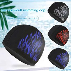 Bonnets de natation Utile Durable Pratique Style Flamme Protection des Oreilles Chapeau De Natation Accessoires De Natation Hommes Bonnet De Bain Swimming HatL240125