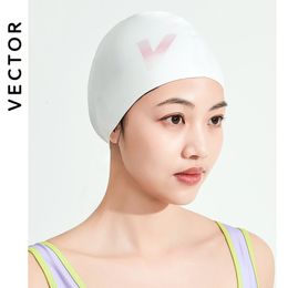 Bonnets de natation VECTOR Élastique Silicone Caoutchouc Imperméable Protéger Les Oreilles Cheveux Longs Sport Piscine Chapeau Taille Libre Bonnet De Natation pour Hommes Femmes Adultes 230503