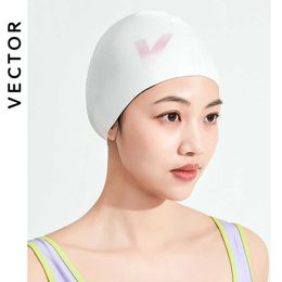 Bonnets de natation VECTOR élastique en caoutchouc de silicone imperméable à l'eau protéger les oreilles cheveux longs sport natation piscine chapeau taille libre bonnet de bain pour hommes femmes adultes cool P230418