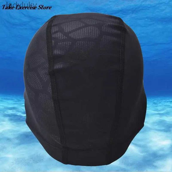 Gorros de natación Tela impermeable Proteger las orejas Pelo largo Deportes Natación Piscina Sombrero Tiburón Alta elasticidad Gorro de natación duradero flexible para hombres Mujeres L240125