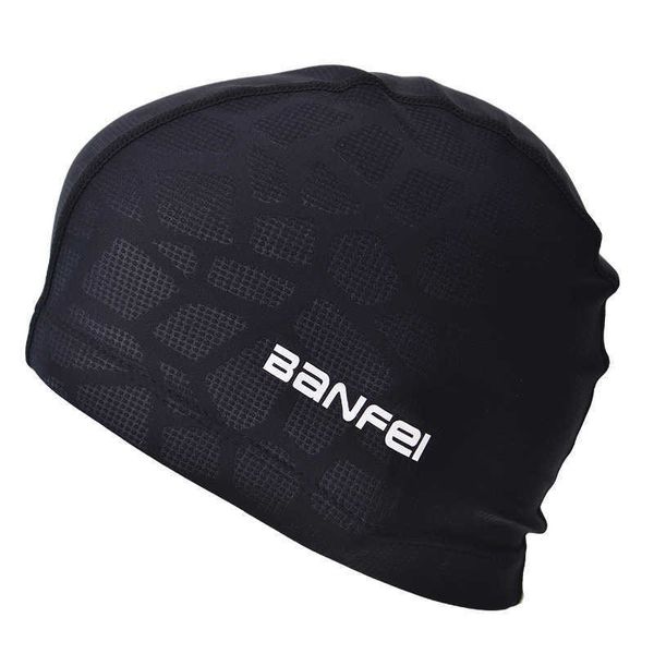 Bonnets de bain Tissu imperméable protège les oreilles cheveux longs sport piscine requin haute élasticité flexible et durable bonnet de bain P230531