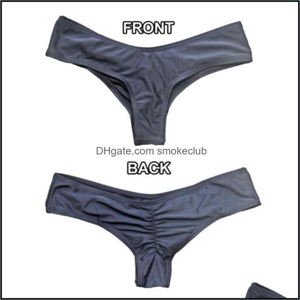 Equipo de natación Deportes al aire libre Trajes de dos piezas Traje de baño Calzoncillos de mujer Parte inferior del bikini Corbatas laterales Tanga brasileña Traje de baño Corte clásico Bot