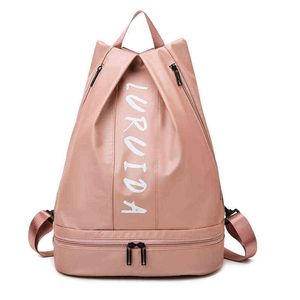 Bolsa de lona de fitness de natación Separación seca Separación húmeda para mujeres Bolsa impermeable Portable Bolsa de almacenamiento de lavado para hombres Mochila 220708