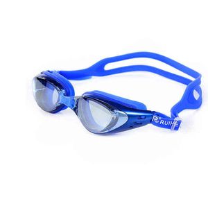 Gafas de natación Miopía Anti Niebla Mujeres Hombres Profesional Silicona Impermeable Piscina Playa Gafas Dioptrías Natación Gafas G220422