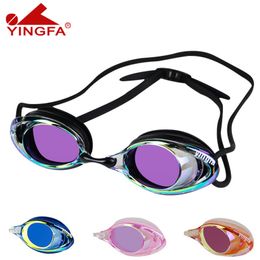 Zwembril Yingfa Duiken Surfen Eyewear Optische Electroplate Waterdichte Siliconen Verminderen Glans Zwembril Q0112