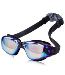 Goggles de natation Attaches d'oreille Anti Fog UV Protection Men Kids Swim Googles Q01129855441