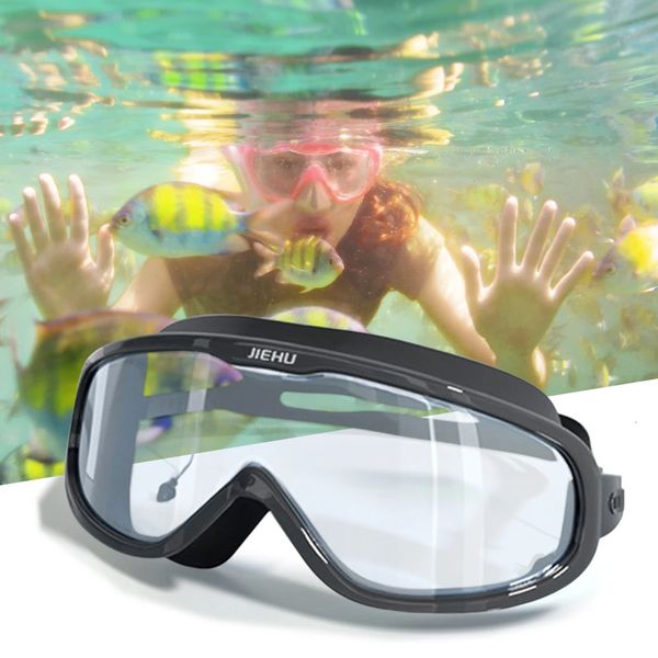 Goggles de natation pour hommes femmes Pool Water Sport Eyewear de natation imperméable avec bouchons d'oreille anti-buas
