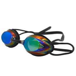 Zwembril Mannen Vrouwen Hoge Definitie Waterdichte Anti-Mist Galomoplated Lens Bril Volwassen Eyewear Anti Fog UV-bescherming G220422