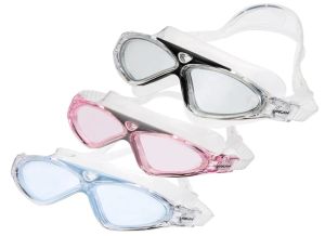 Lunettes de natation professionnelles pour adultes, femmes et hommes, lunettes de natation, Protection antibuée réglables, noir, bleu clair