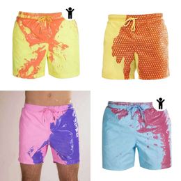 Pantalones de playa populares para hombres Pantalones de playa populares y americanos que cambian de color pantalones cortos cambiantes