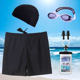 Zwembroek, herenbadmutsen, zwembril, tweedelige set, uitgerust met hete lente platte hoek anti-ongemak, vergrote sneldrogende heren