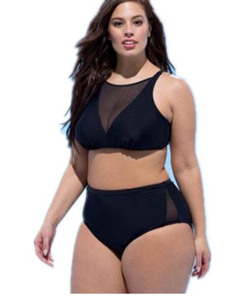 natation femmes grand plus gros gros maillot de bain imprimé gros plis et taille haute pour couvrir le ventre bikinis bikini ensembles triangle sexy porter