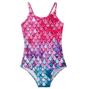 Swimsuit for Girls Children Onepieces Petite sirène Swimwear Kids Kids Beach Wear Bikini 240416
