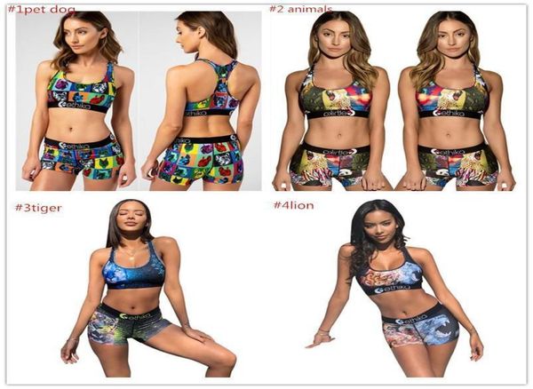 Traje de baño Diseño de mujer Bikini Bikini Dos piezas Swimsuits Sexy animal estampado de animales Dog Lion Tiger Beachwear Swimwear2562057