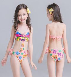 Suite de maillots de bain fille à imprimé une pièce Suite de maillot de bain Summer 1pcs Monokini Kids Bathing maillots Baby Beachwear Backless6896846