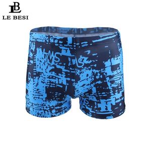 Swimwear 2017 Lebesi Men Swimsuits Blue Camuflage Boxer Boxer Boxer Swimwear Swim Trunks Sportswear Surftwear Surfing