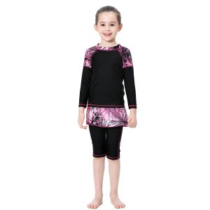 Badmode 2021 Nieuwe Moslim Hui Beachwear Conservatieve Kinderen Badpak Meisje Conservatieve Outdoor 2 Delige Kid Badpak