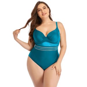 Traje de baño 2023 Nuevos trajes de baño de gran tamaño para mujer Traje de baño de una pieza más Traje de baño sexy 1 pieza 3xl xxl Conjunto de bikini de una pieza Traje de baño