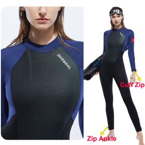 Badmode 5 mm neopreen eendelig full-body wetsuits met lange mouwen Badpak UV-bescherming voor surfen/duiken/snorkelen/zwemmen