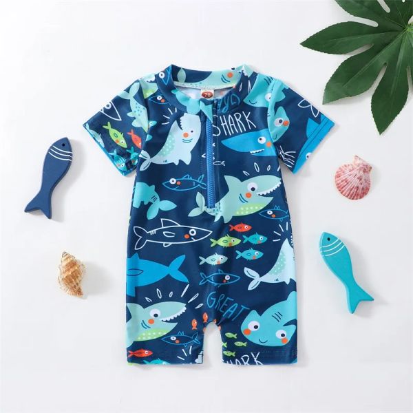 Swimswear Baby Boy Swimming Costume Baby Swimsuit Enfant pour tout-petit Garçons SHARK INTRACKEUR SWEAUX CHAPPEL