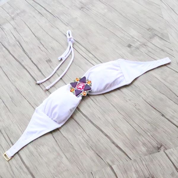 Swimwear Bikinis Bathing maillot maillot de bain Brésilien Brésilien Girl de baignade Femelle Bikini blanc Top Bikini Upper Push Up Upwear