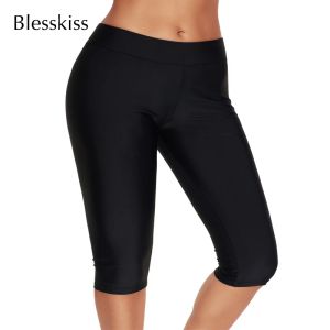 BLESSKISS grande taille short de bain pour femmes bas de Bikini Capri Fitness maillots de bain maillot de bain troncs Surf Sport pantalons longs pantalons 4XL