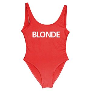 Maillots de bain BLONDE Femmes Maillot Une Pièce Sexy Body Maillots De Bain 11 Couleurs Rouge Maillot De Bain Dos Nu Mayo Monokini Sexy Badpak OnePièce